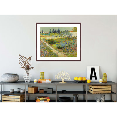 «Garden at Arles» par Vincent van Gogh, impression giclée encadrée
