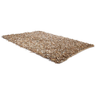 Verdell Rectangle Leather Hand Woven Area Rug