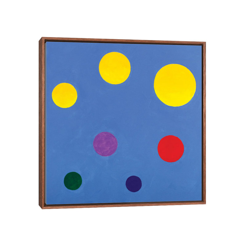 Songbird II by Yolanda Fernandez-Shebeko - Painting on Canvas, 66.04 cm H x 66.04 cm W, Brown Floater Frame