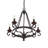 Ashle 5 - Light Dimmable Wagon Wheel Chandelier