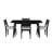 Aniek 5PC Upholstered Dining Set Black