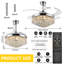 Ventilateur de plafond avec lumières DEL Kearistan-288890087