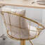 Chaise de bar en velours, plaquée or pur, conception unique, rotation à 360 degrés, hauteur réglable, convenant à une salle à manger et à un bar, ensemble de 2