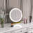 Jimya Stepless Dimmable Round LED Desktop Mirror with 360° Swivel-1937903099