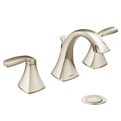 Ensemble de garniture de robinet de salle de bain à deux poignées à deux poignées Moen Voss, valve incluse
