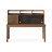 Nut-brown Rectangular Solid Wood with 2 drawers writing desk-118343157