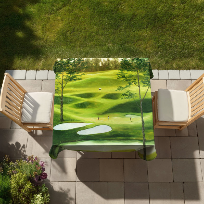 Big Golf Course Tablecloth | Indoor Outdoor Home Decor