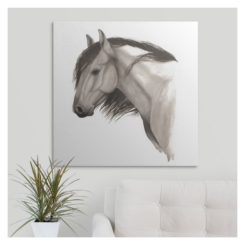« ii », reproduction d’art dépilée Wild Horse, H 35 po x l 35 po x P 1,5 po, Toile