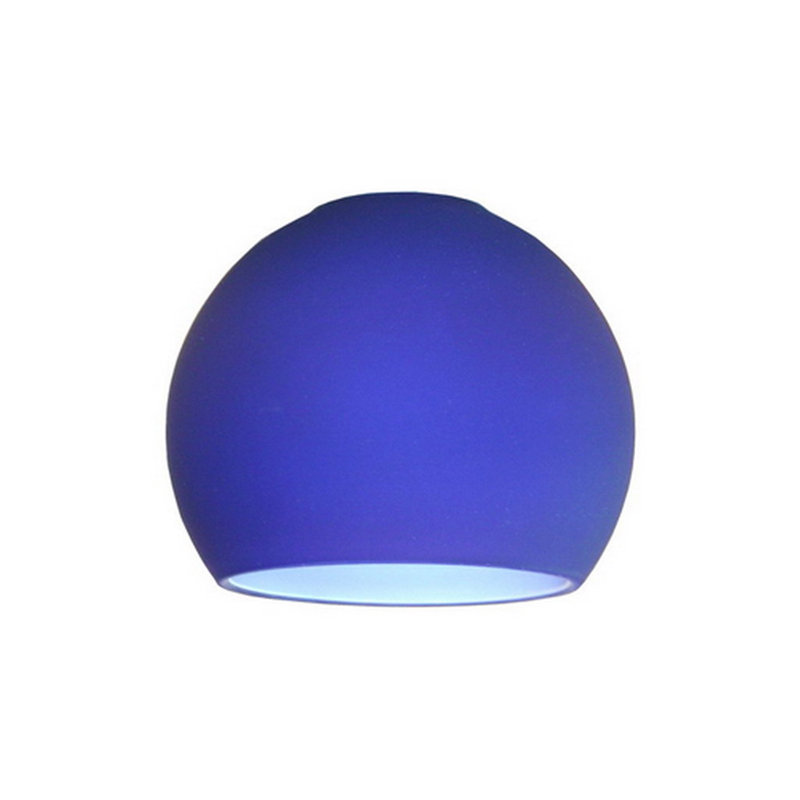 Pickett 7.3cm H Glass Round Wall Sconce Shade ( Screw On ), Opal blue