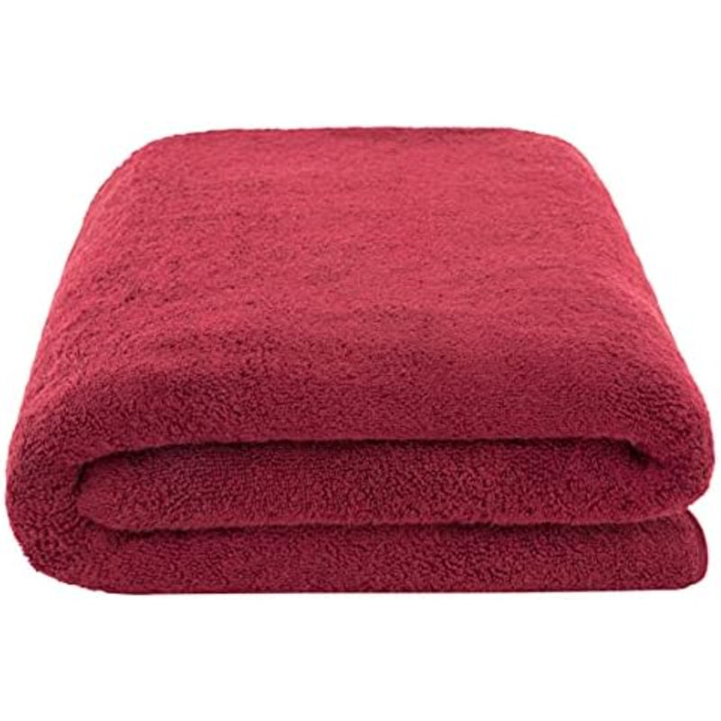 Oversized Bath Sheet 40X80 Extra Large For Bathroom, 600 GSM 100% Cotton Turkish Jumbo Bathsheet Towels For Adults Bordeaux Red Bath Sheet