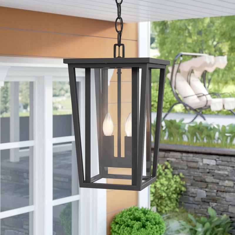 Amreet 2 - Light Outdoor Hanging Lantern, Black