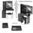 37" Vanity Table with LED Sliding Mirror & Power Station | Left Side Cabinet, Cushioned Stool, 2 AC + 2 USB Ports, Hair Dryer Stand | Tri‑Color Touch Control Makeup Dressing Set-1928197073