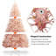 Arbre de Noël rose en pin et cachemire-929326229