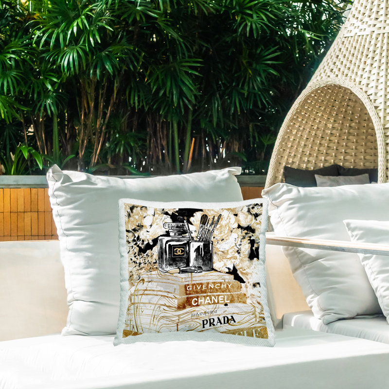 Coussin d'extérieur imprimé Stupell Industries Glam Designer
