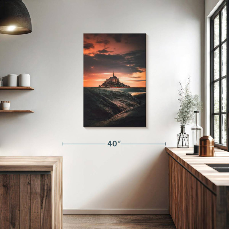 Adella enchanteur Mont Saint Michel, H 36 po x l 24 po