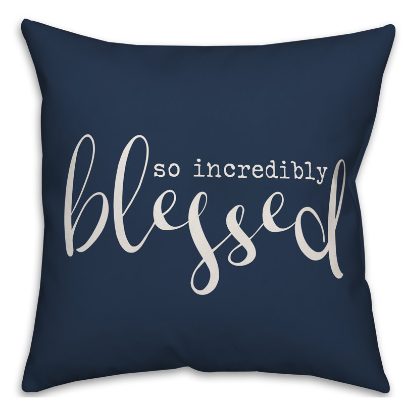 Outdoor Throw Pillow, 18" x 18", Navy