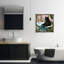 «Bear in Plant», art mural encadré noir sur toile flottante, design par Annabelle Hall-109782436-109567165