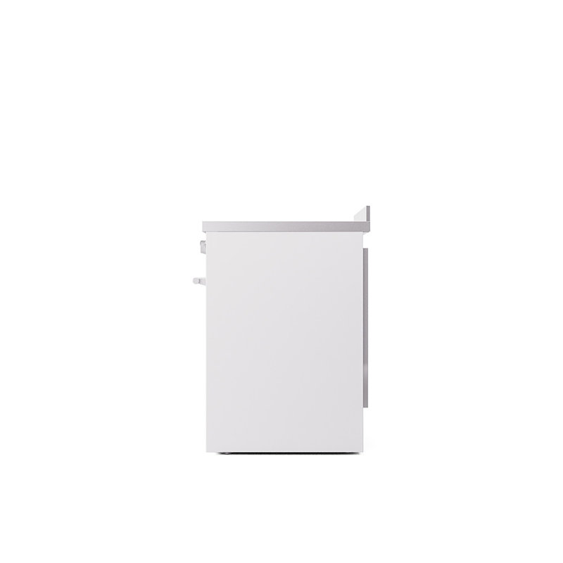 ILVE Professional Plus II Series 30 inch Induction Range with 4 Induction Elements (Glass Door), White/Stainless Steel