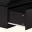 Commode 6 tiroirs pour chambre à coucher, commode noire sans poignée, commode moderne 6 tiroirs avec rangement large