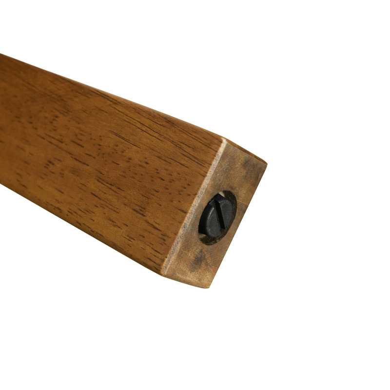 Tabouret de bar rembourré en bois Tara, ensemble de 2, Noyer, 2
