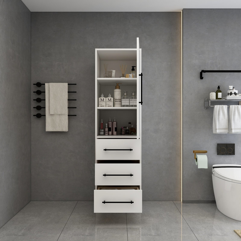Victoria 20" Side Cabinet Freestanding, Gloss White