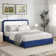 Bed Frame, Upholstered Platform Bed with Curved Headboard, Classic Color-Block Design, Soft Rounded Corners, No Box Spring Required, Easy Assembly