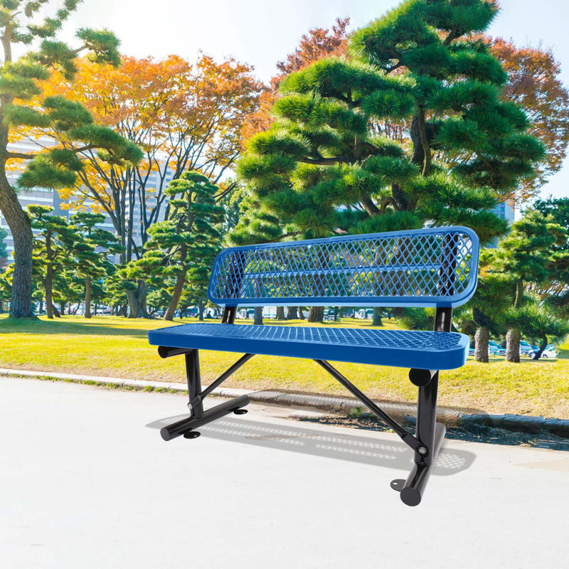 Banc de mobilier intérieur / extérieur, Bleu, H 32,5 po x l 48 po x P 23,2 po