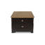 Table basse Zory, plateau relevable rectangulaire de 46 pouces, 4 tiroirs, brun