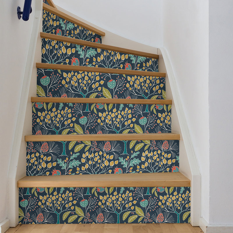 Clare 65.84m x 52cm Matte Peel & Stick Wallpaper Roll, Blue/Yellow