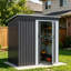 Dark Black Garden Storage Shed