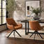 Gefjun 46cm H Upholstered Metal Armchair in Light Brown-161834919