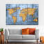 «Azure World Map Wall Art», reproduction d'art sur toile-1057886469