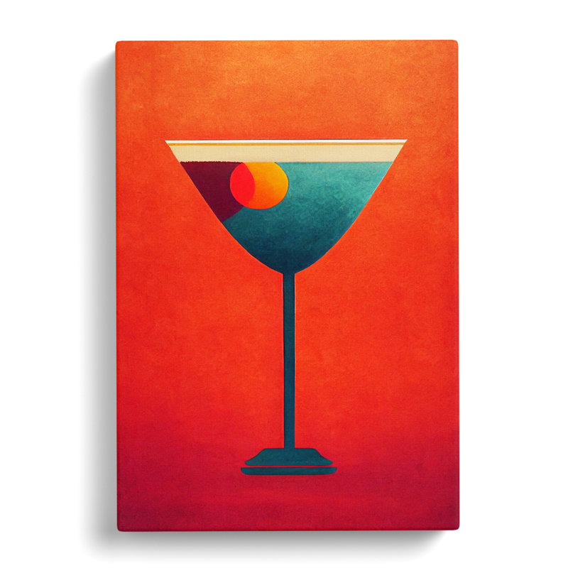Simple Cocktail - Wrapped Canvas, 50cm H x 35cm W x 3cm D