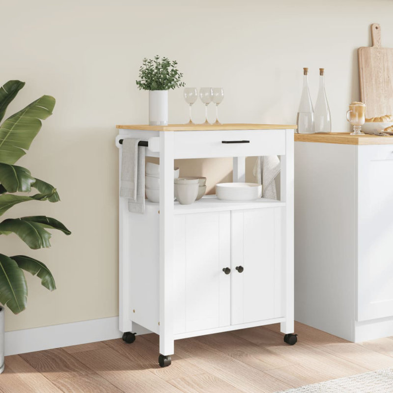 Kitchen Serving Cart, White