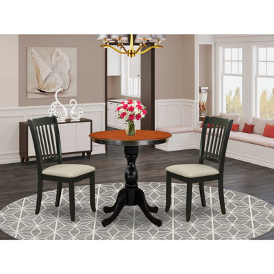 Federalsburg 2 - Person Counter Height Rubberwood Solid Wood Dining Set