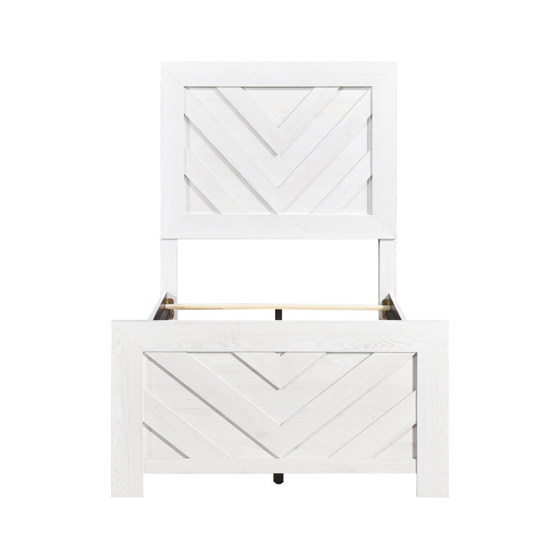Lit simple blanc pour chambre à coucher - Contemporain et moderne pratique dans le choix de meubles