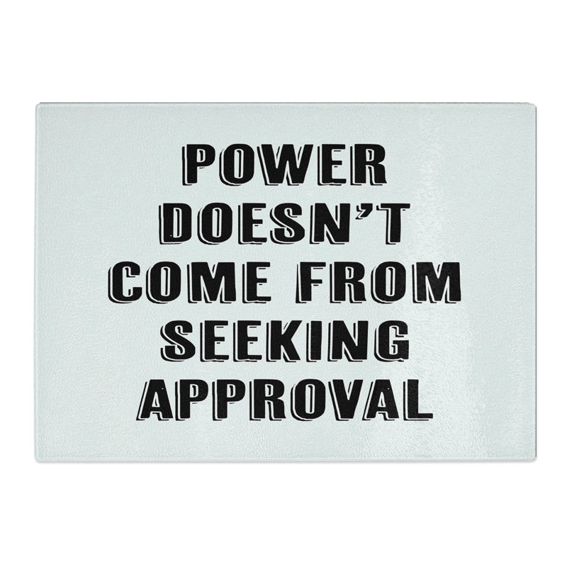Seeking Approval Typography Chopping Board, 20cm W x 28.5cm L