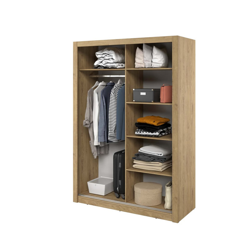 Nalina 2 Door Manufactured Wood Wardrobe, Oak Sonoma