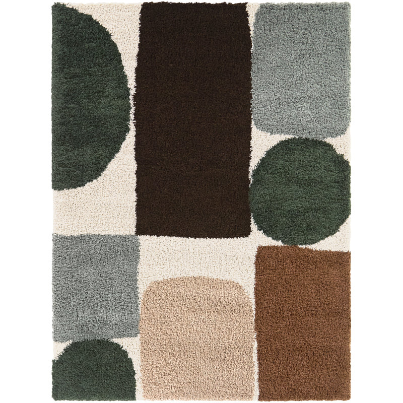 Tapis moderne à motif abstrait Lilas Wasser, Rectangle 5 pi 3 po x 6 pi 11,9 po