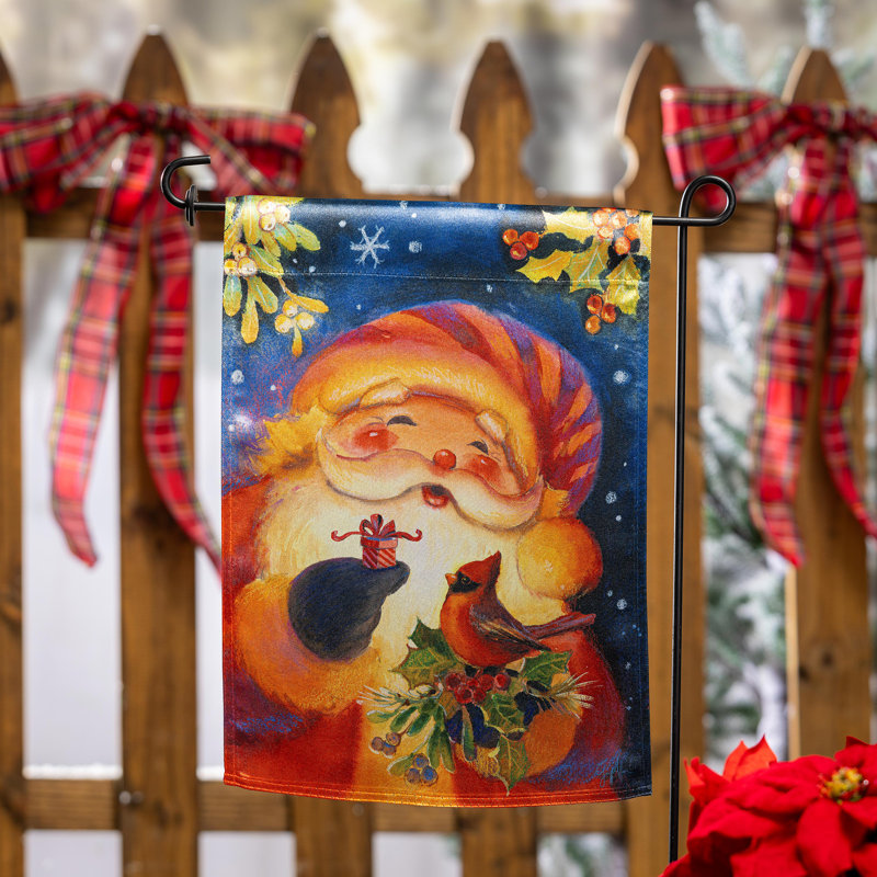 Joyeux drapeau de jardin Santa Lustre