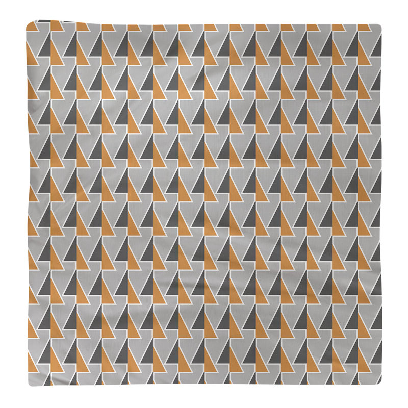 Serviette de table en coton à motif de flèches déplacées, H 0,1 po x l 22 po x P 22 po, Orangé, Polyester sergé