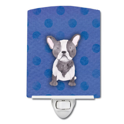 French Bulldog Polka Dots Ceramic Night Light