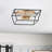 4-Light Bulbs Modern Metal Dimmable UL Listed Flush Mount Light