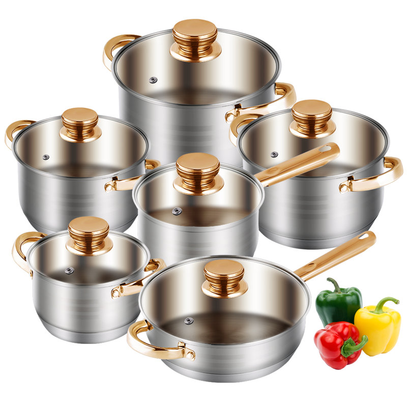 12 - Piece Stainless Steel Cookware Set