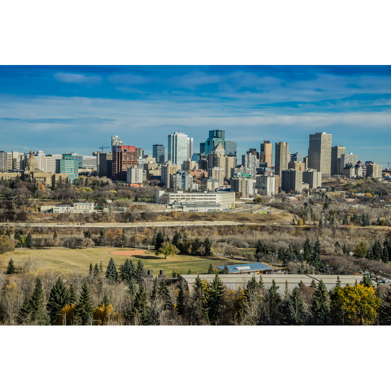 View of a modern city 1 Piece Wrapped Canvas Wall Art, 81cm H x 122cm W