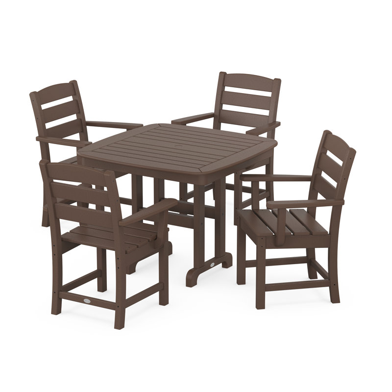 Lakeside 5-Piece Dining Set, Mahogany