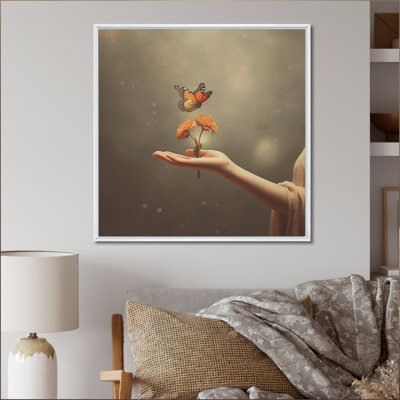 «Blossoming Butterfly Blessing» sur toile