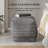 Harbor 18" Dark Gray Upholstered Pouf Ottoman-1092986840
