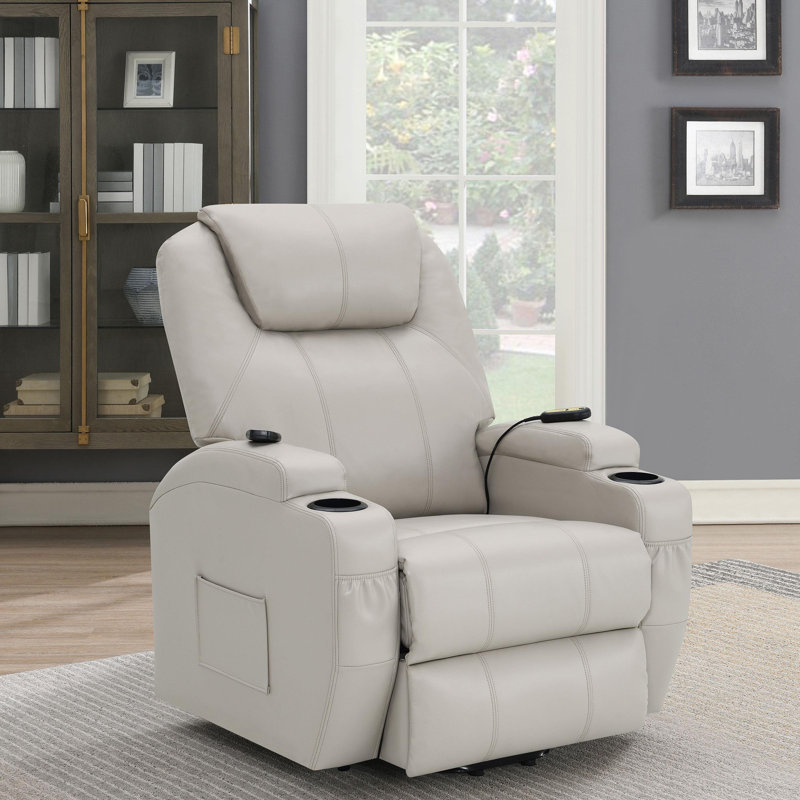 Fauteuil inclinable de massage inclinable électrique, Beige