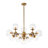 Bold Modern 13-Light Cluster Clear Glass Chandelier